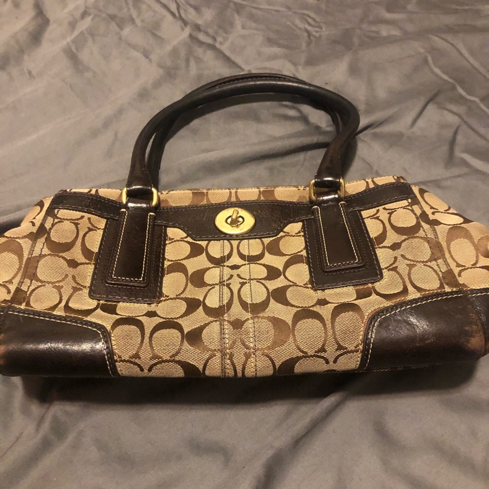 Authentic Coach signature satchel